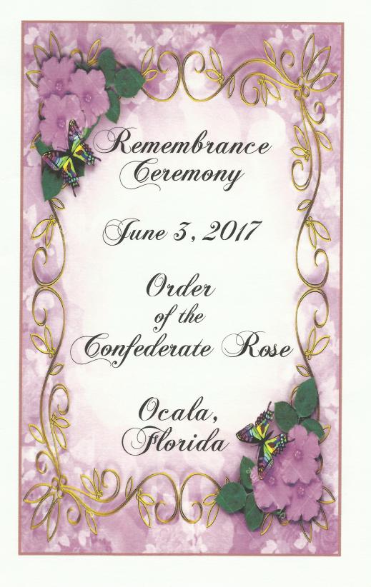 Remembrance Ceremony June 3, 2017